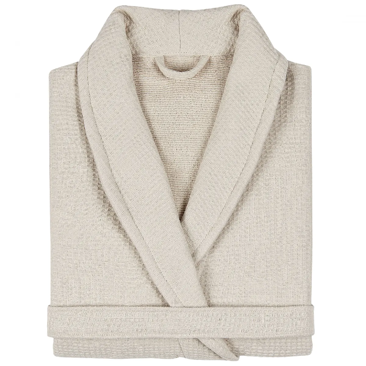 Peignoir Col Châle Adulte Natural Coton M Ivoire Blanc Crème