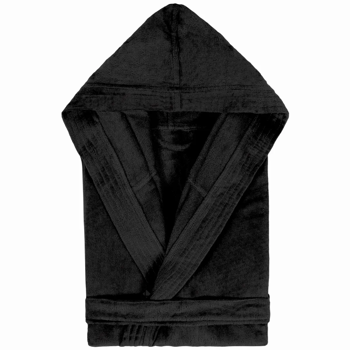 Peignoir À Capuche Adulte Cool Coton Xl Velours Noir