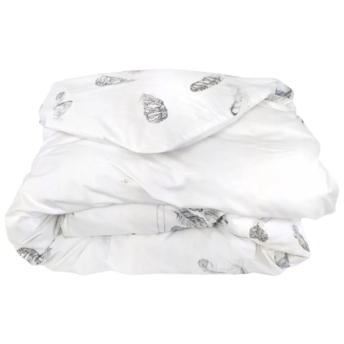 Linnea Plumes Housse De Couette Blanc Percale 200 X 200 Cm
