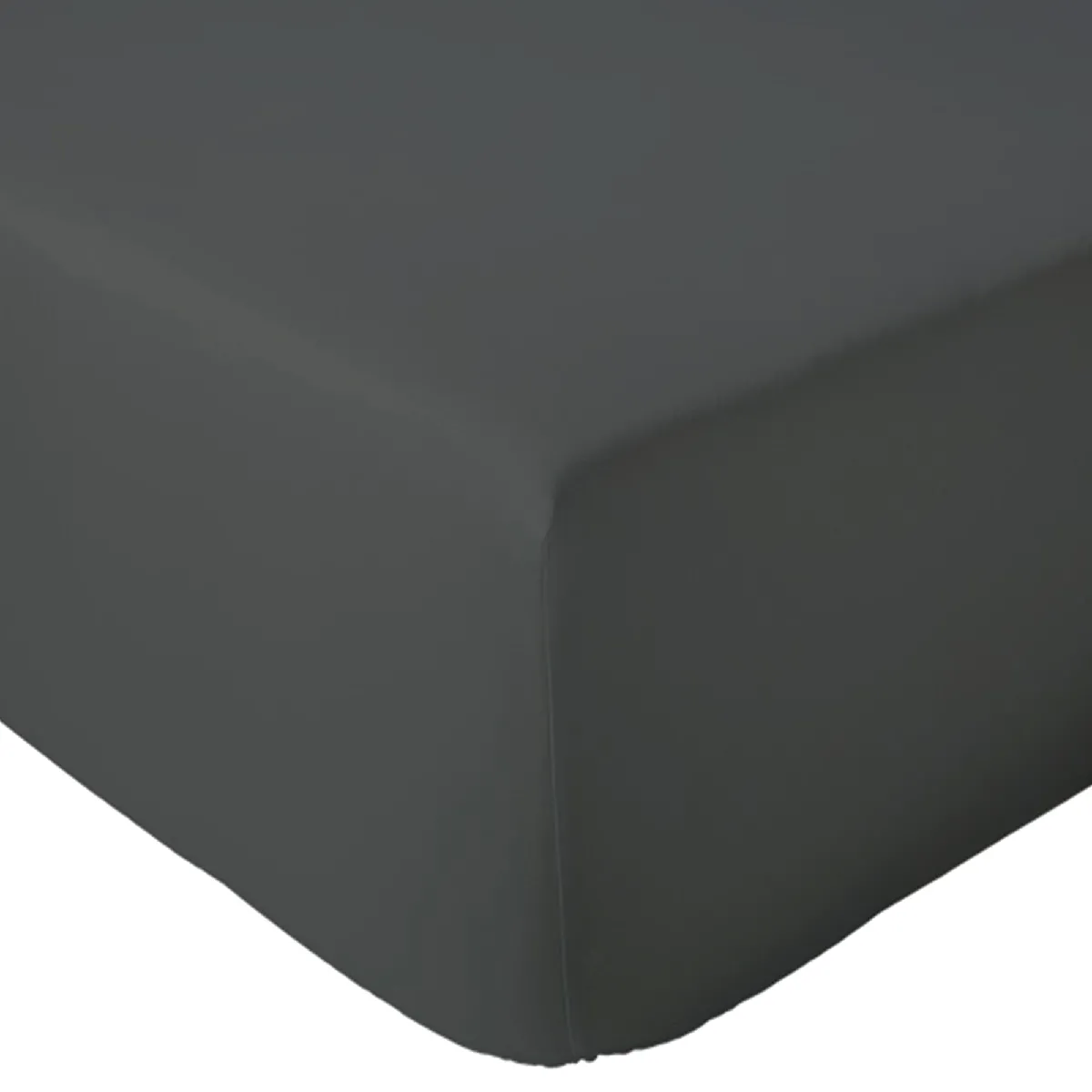 Drap Housse 90x190 Cm Bonnet 40 Cm Percale De Coton Passion Percale Gris Anthracite
