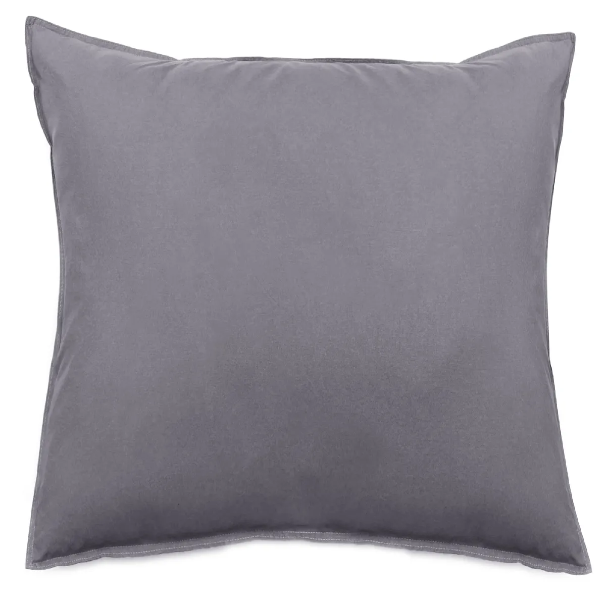 Taie D'oreiller Lin Et Coton 65x65 Cm Collection Opera Gris Brume