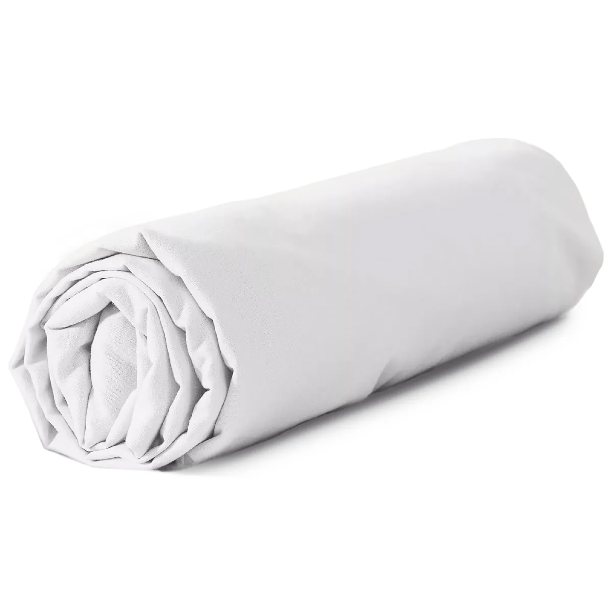 Drap Housse 160x200 Cm Coton Lavé Lino Blanc