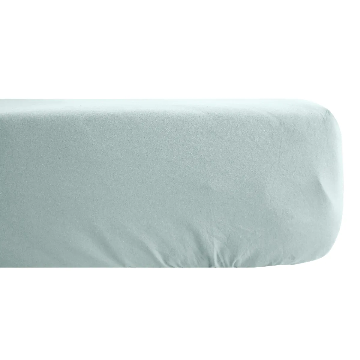 Drap Housse Concerto Satin De Coton 160x200 Cm Bonnet 35 Cm Uni Vert Lichen