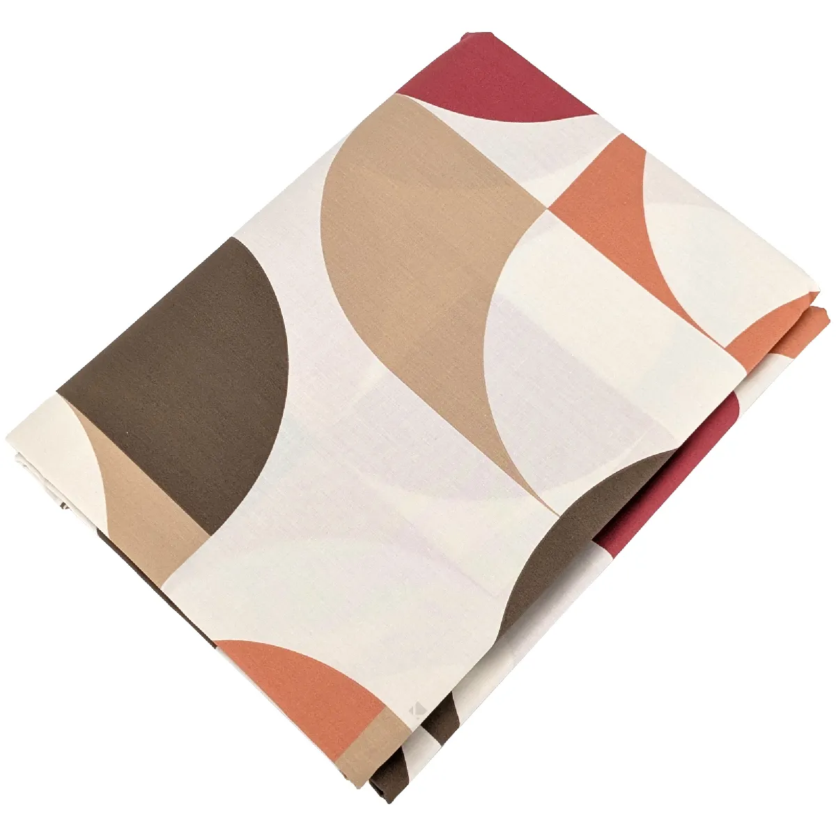 Drap Plat 280x325 Cm En 100% Percale De Coton Modulo Blanc Acajou