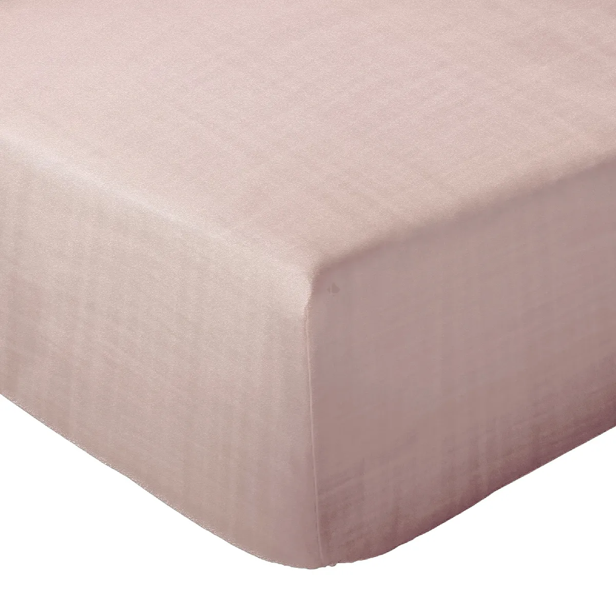 Drap Housse Milos Mousseline De Coton 160x200 Cm Bonnet 30 Cm Uni Rose