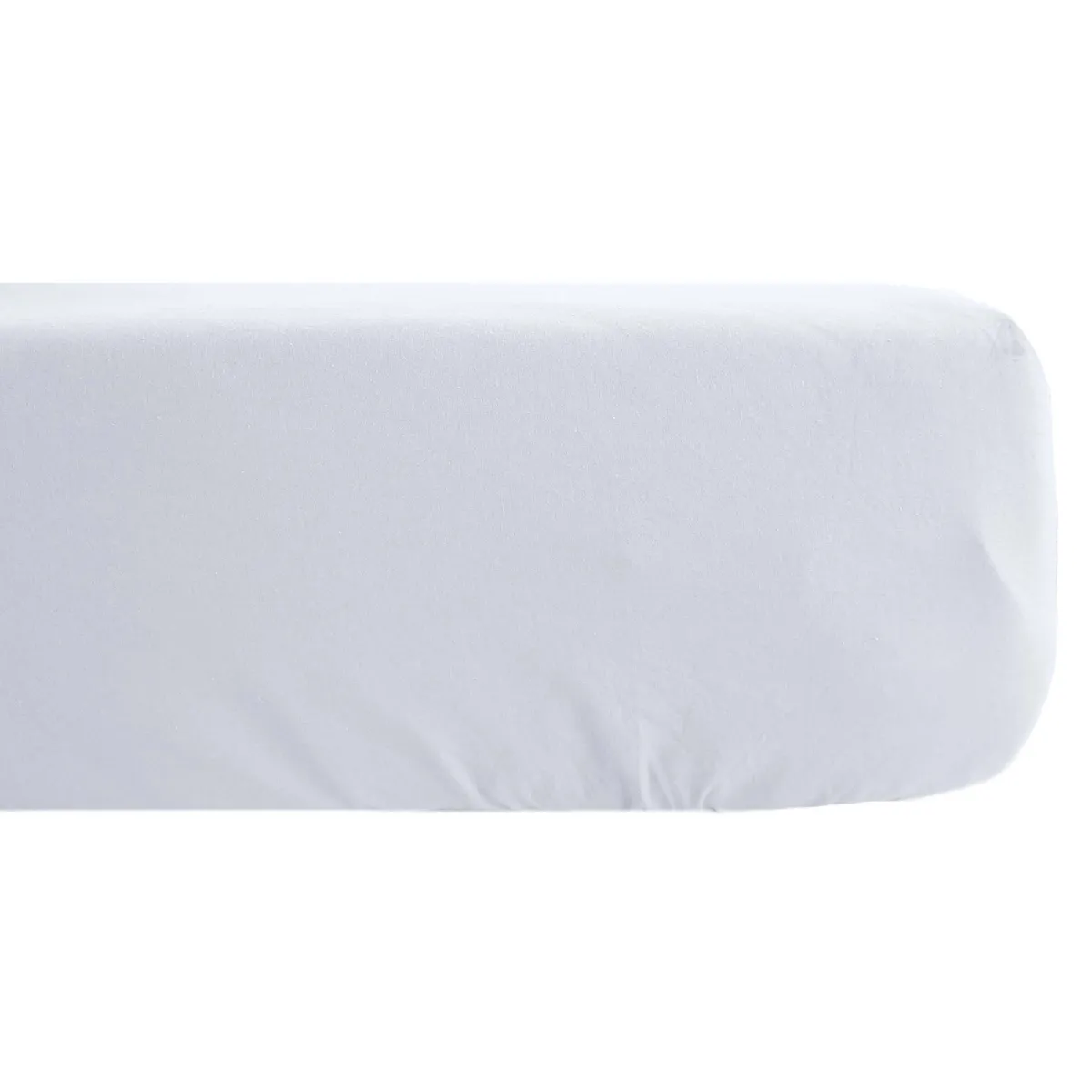 Drap Housse En Lin Lavé Froissé 180x200 Cm Sonate Blanc Neige
