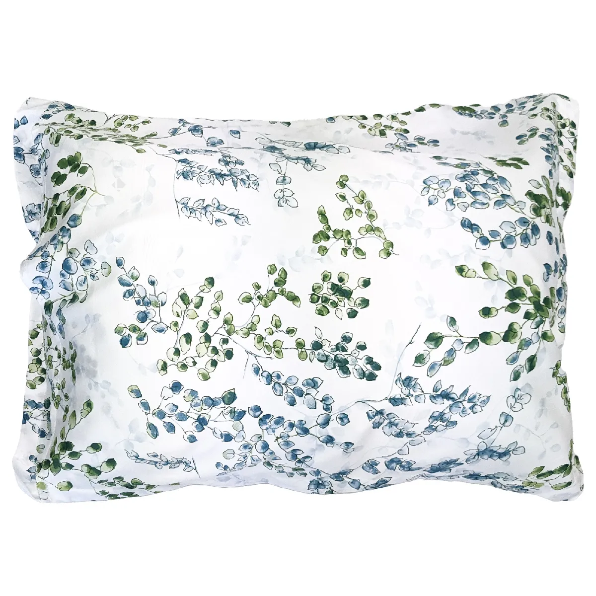 Taie D'oreiller 50x70 Cm Satin De Coton Angèle Vert Tilleul
