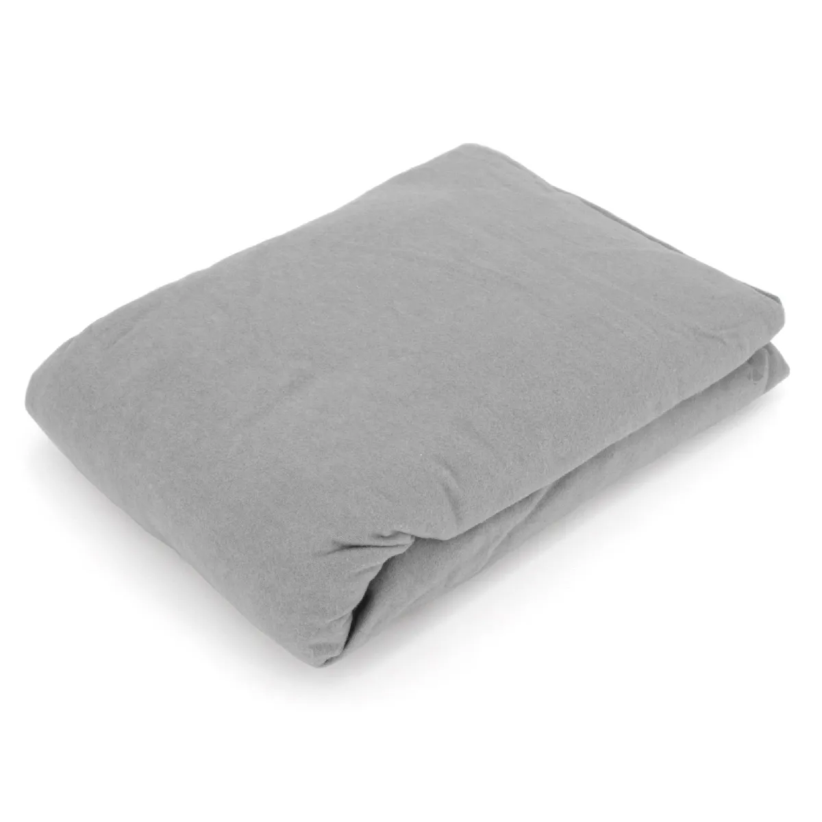 Drap Housse Flanelle Unie 90x190 Cm Coton Wales Gris Souris