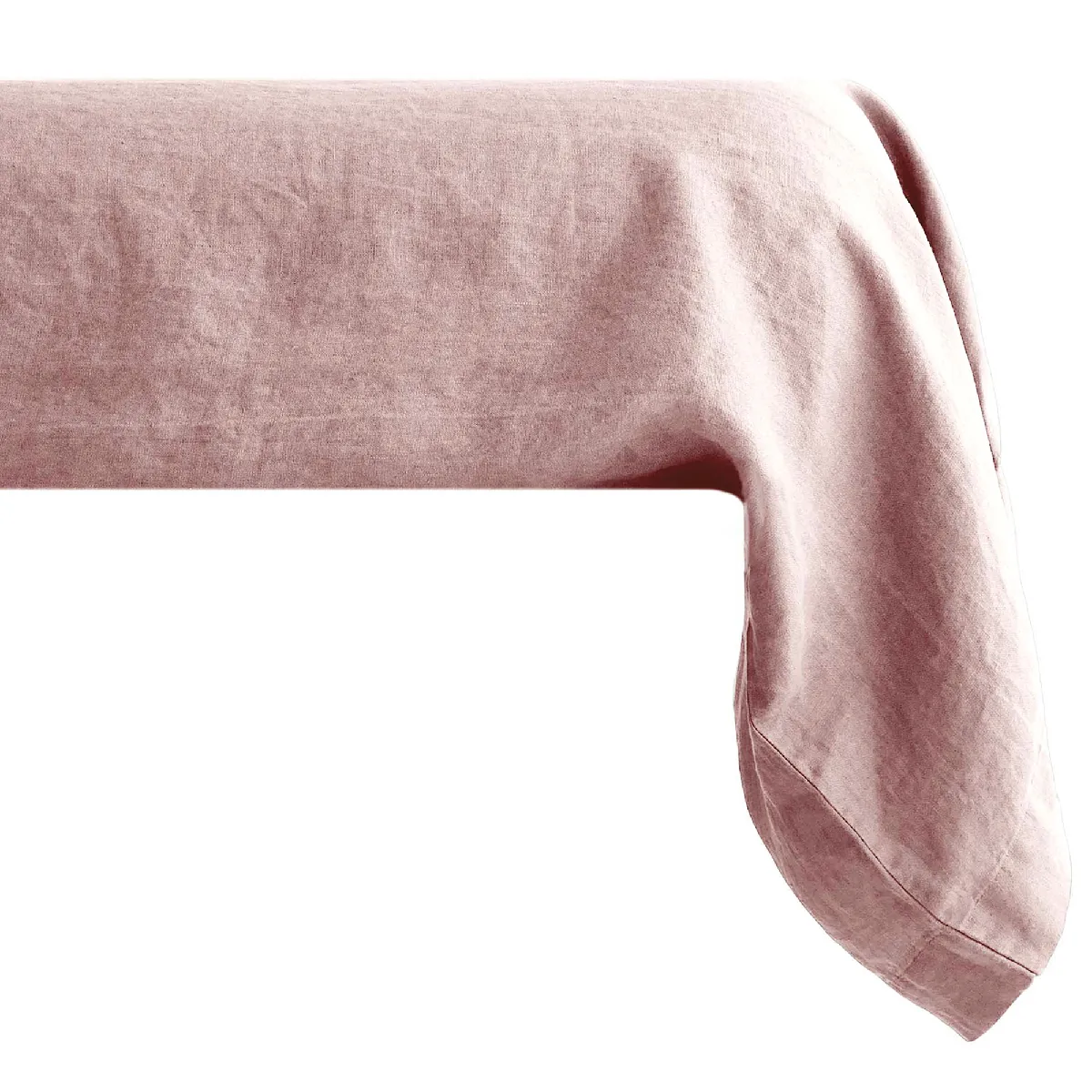 Taie De Traversin Palace Pur Coton Lavé 195x43 Cm Uni Rose