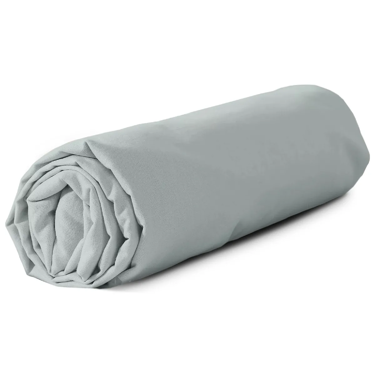 Drap Housse 160x200 Cm Coton Lavé Lino Gris