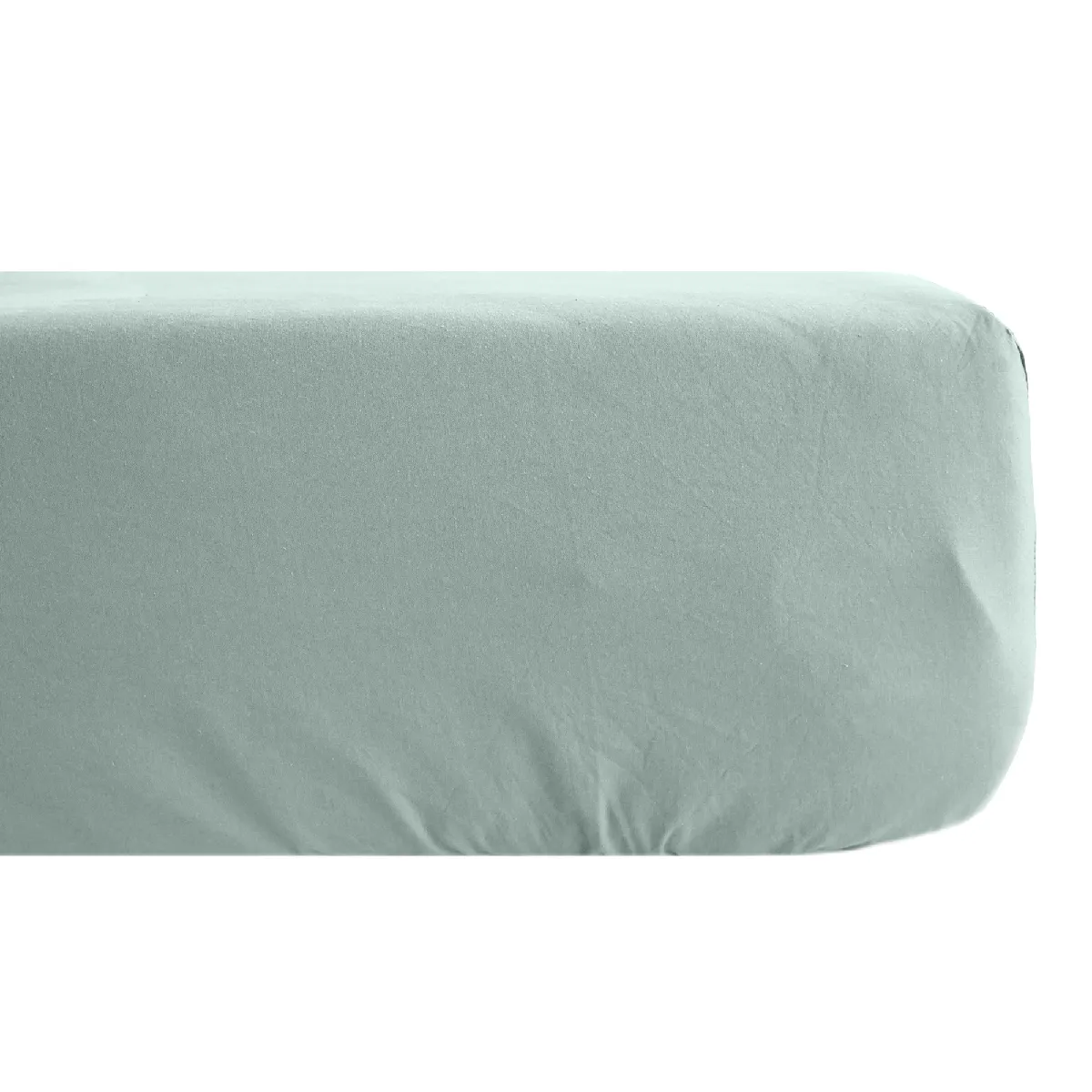 Drap Housse 180x200 Cm Mousseline De Coton Opera Vert Lichen