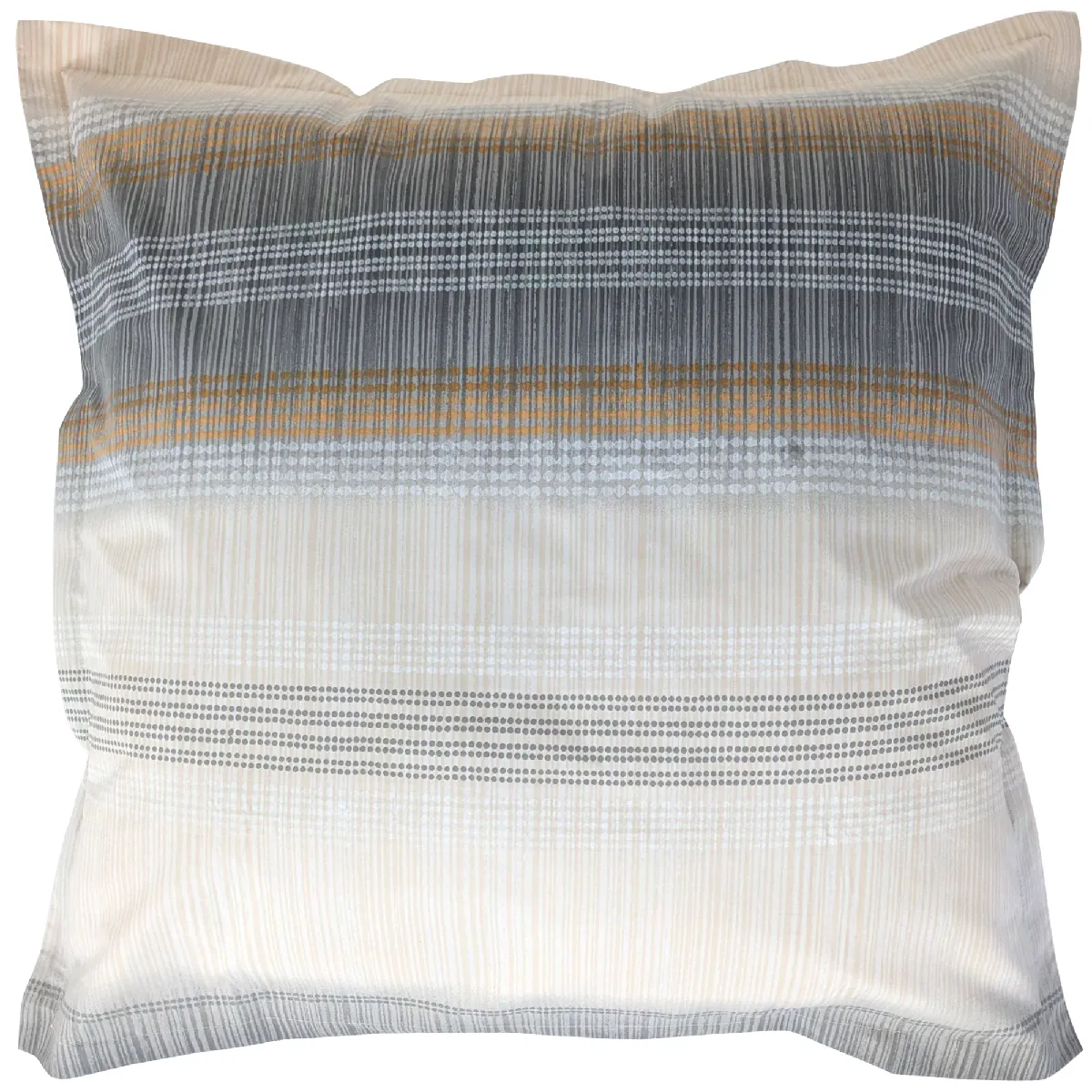 Taie D'oreiller 65x65 Cm En 100% Percale De Coton Esteban Gris Beige