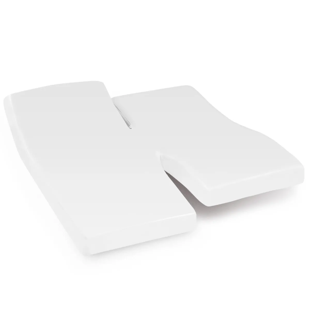 Drap Housse Relaxation Uni 2x70x190 Cm Coton Alto Blanc Tête Pied Relevable