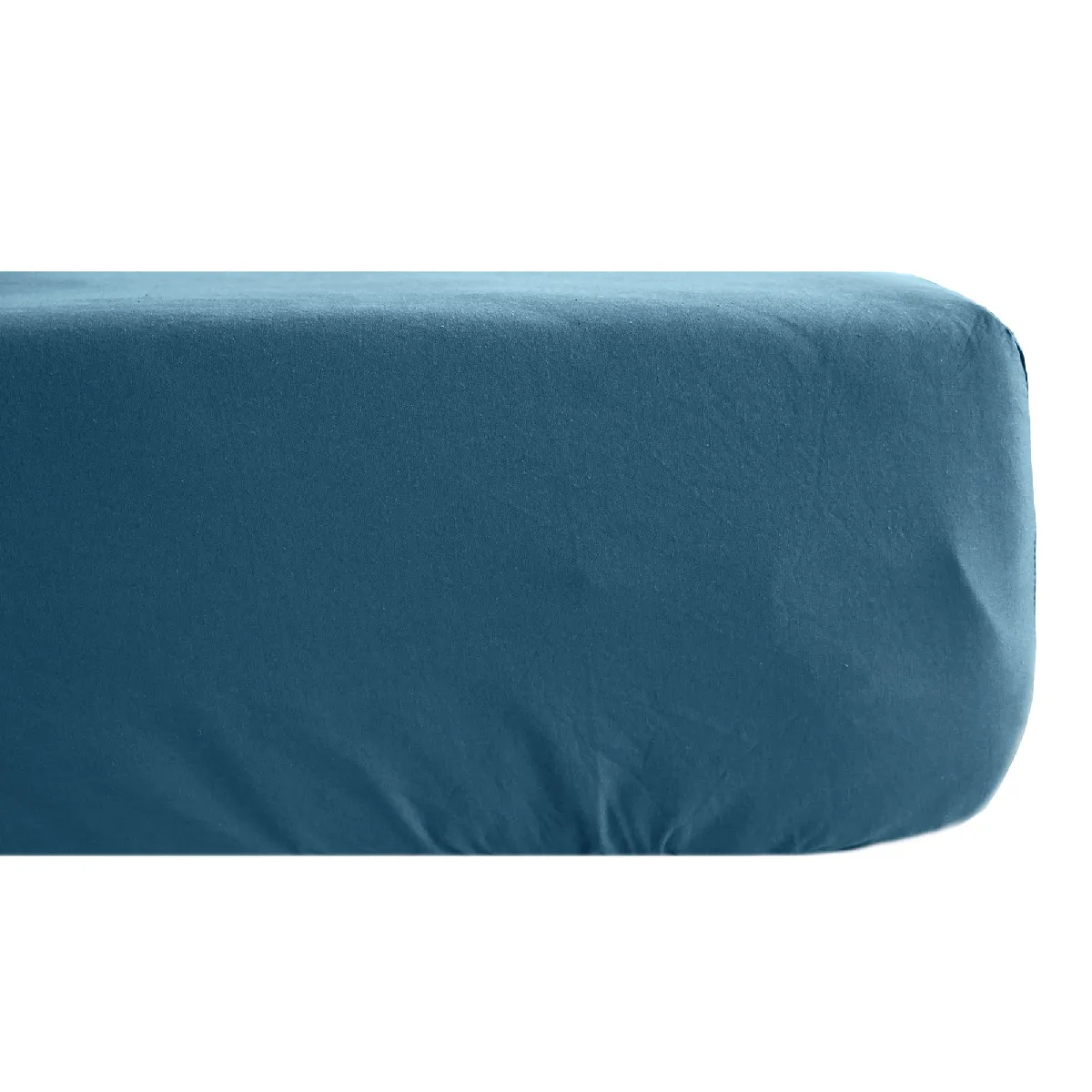 Drap Housse 180x200 Cm Mousseline De Coton Opera Bleu Marine