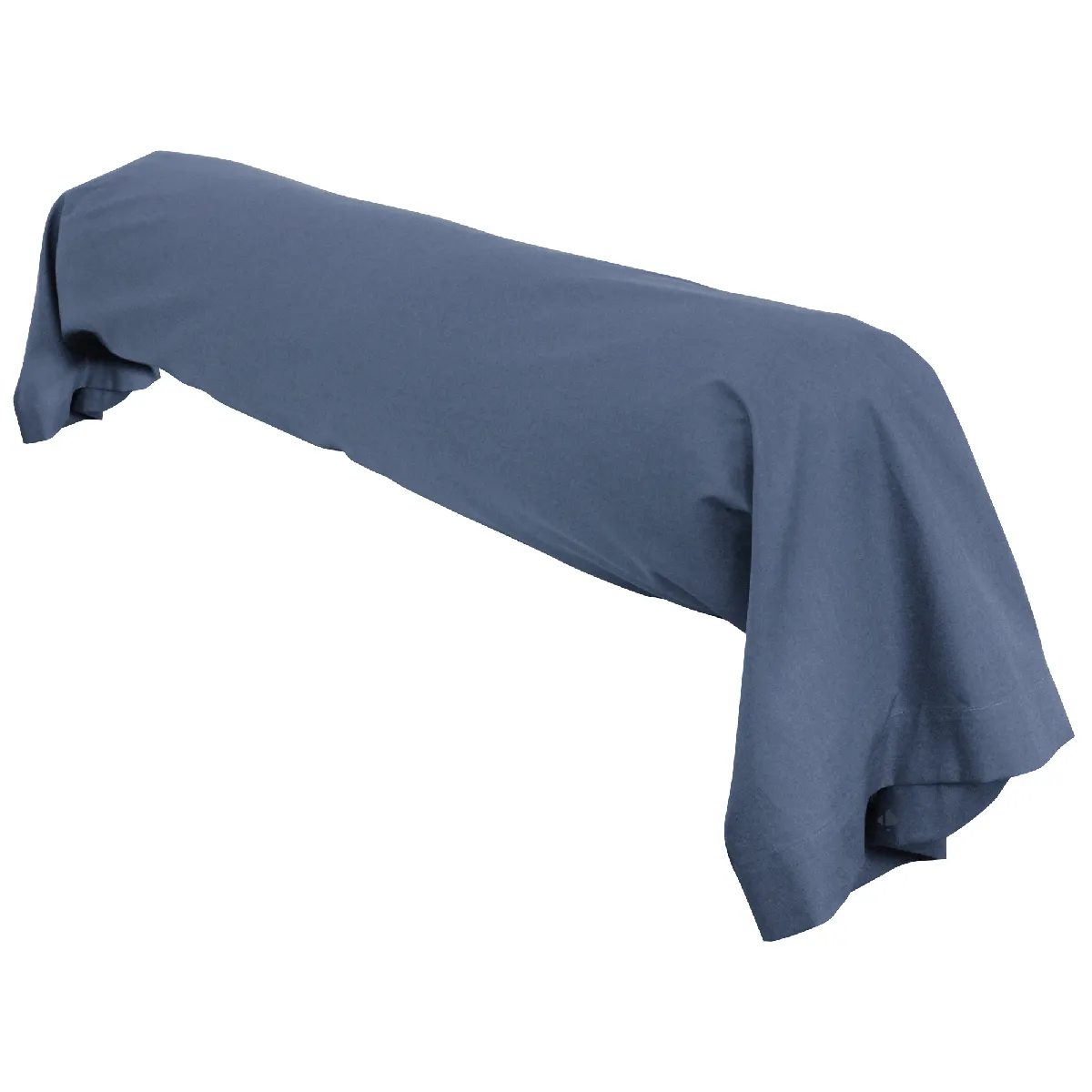 Taie De Traversin Uni 140x43 Cm Coton Alto Bleu Jean