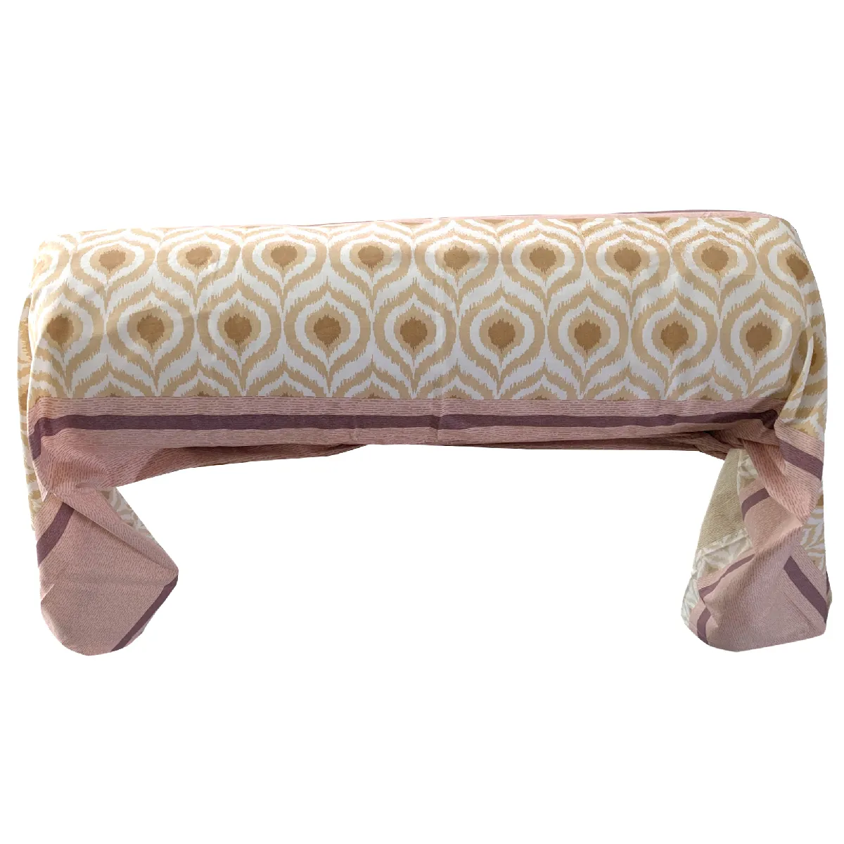 Taie De Traversin 240x43 Cm Coton Inouk Rose/beige