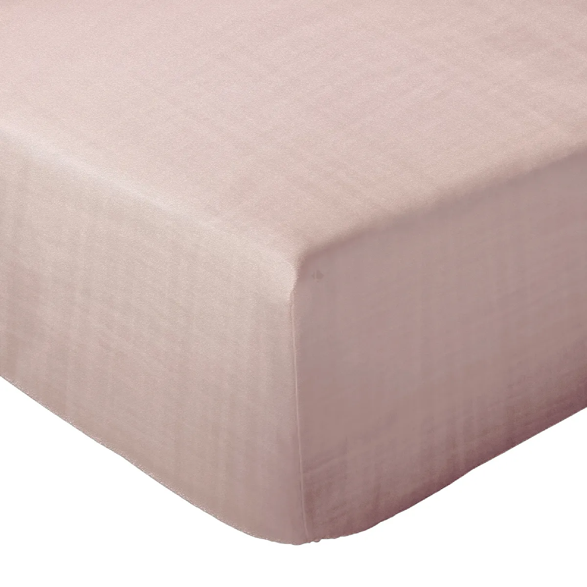 Drap Housse Milos Mousseline De Coton 180x200 Cm Bonnet 30 Cm Uni Rose