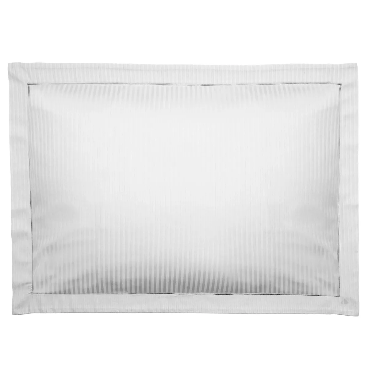 Taie D'oreiller 50x70 Cm Satin Concerto Rayures Blanc Neige