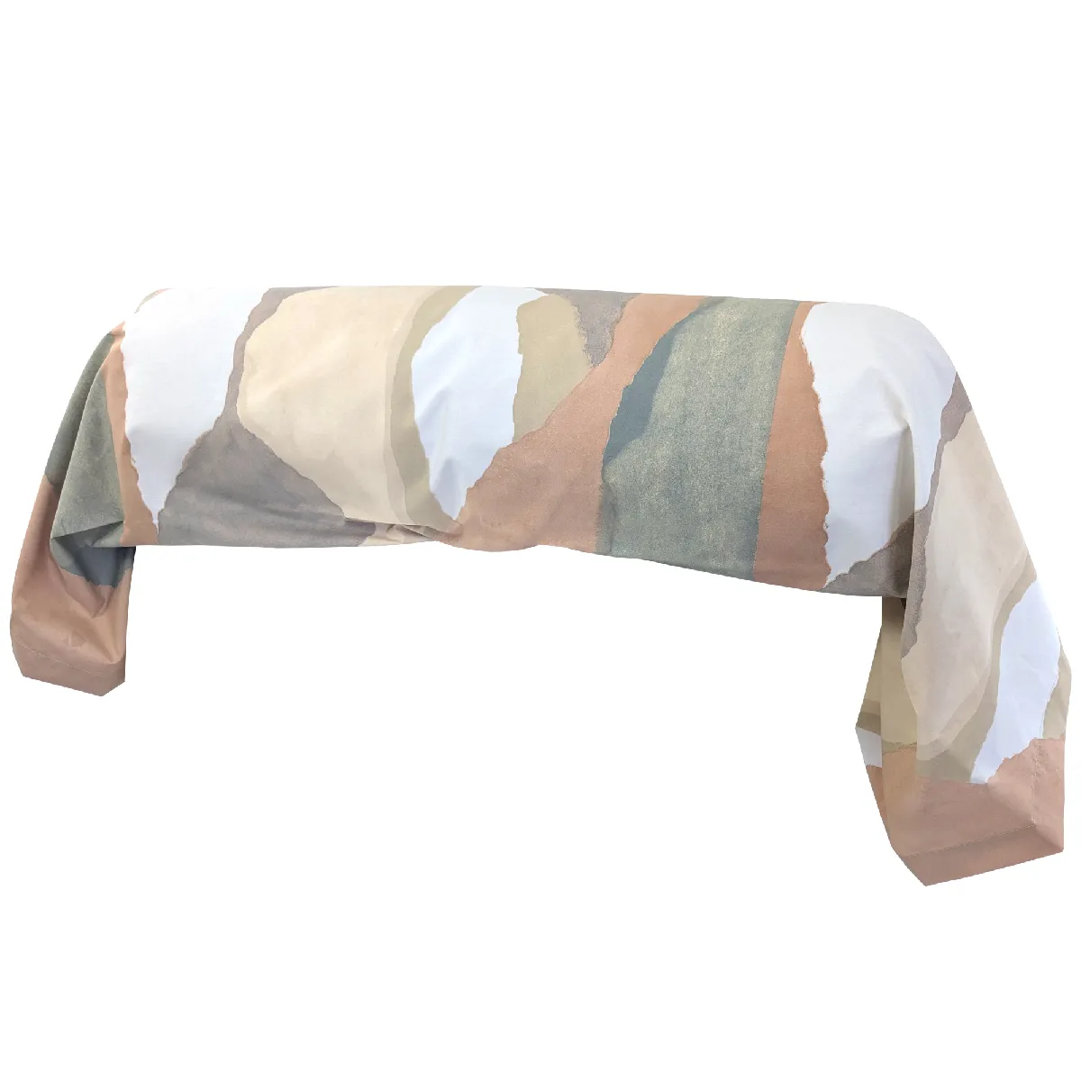 Taie De Traversin 200x43 Cm Percale De Coton Land Craie Multicolore