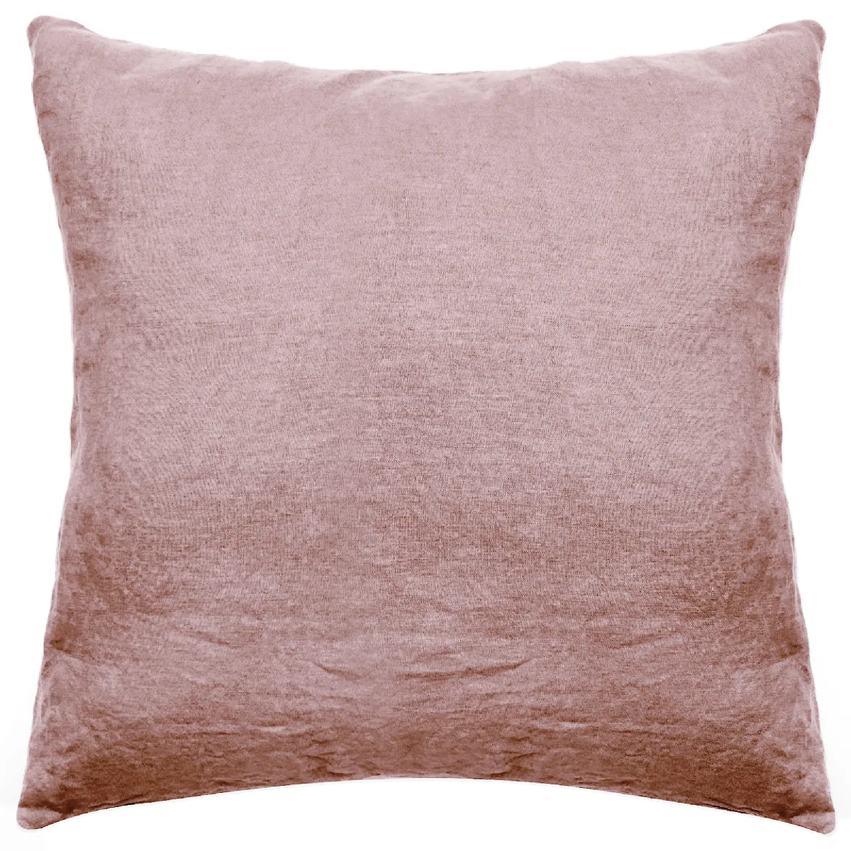 Taie D'oreiller Palace Pur Coton Lavé 65x65 Cm Uni Rose
