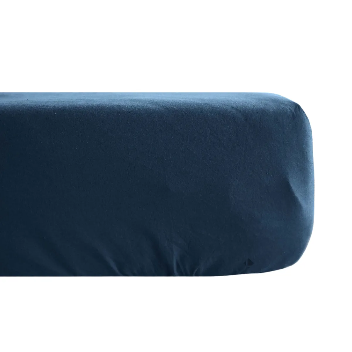 Drap Housse Uni 180x200 Cm Bonnet 40 Cm Percale De Coton Manoir Bleu Marine