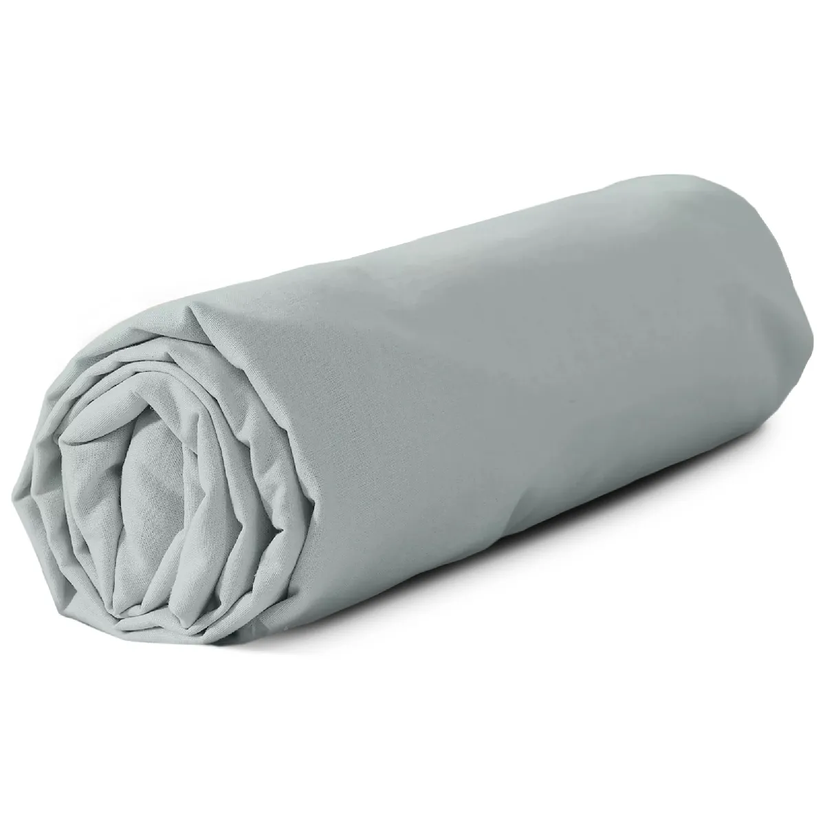 Drap Housse 140x190 Cm Coton Lavé Lino Gris