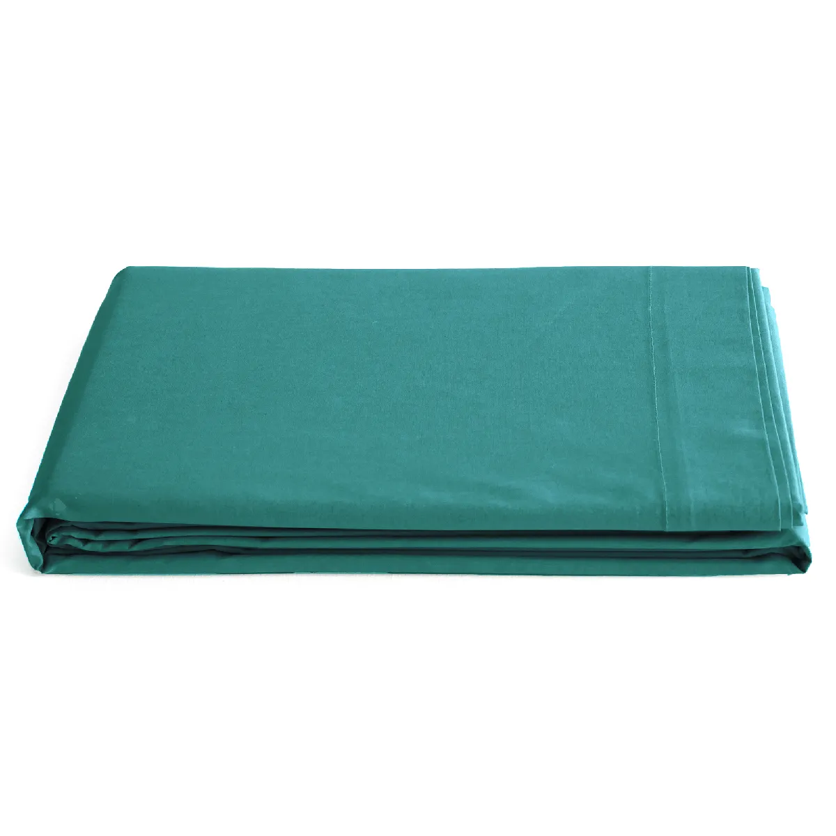 Drap Plat 270x300 Cm Percale De Coton Manoir Vert Canard