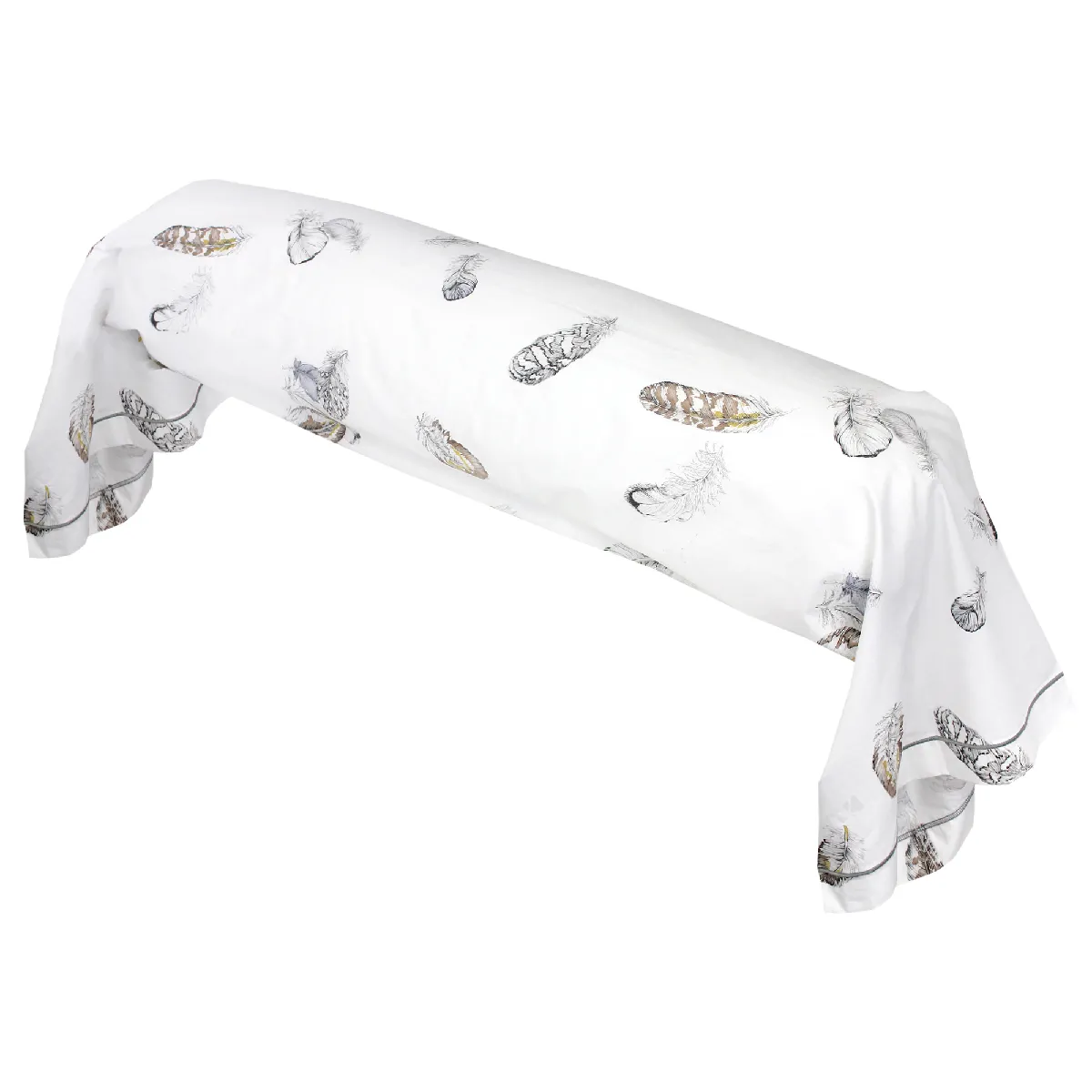 Taie De Traversin 200x43 Cm Percale Pur Coton Plumes
