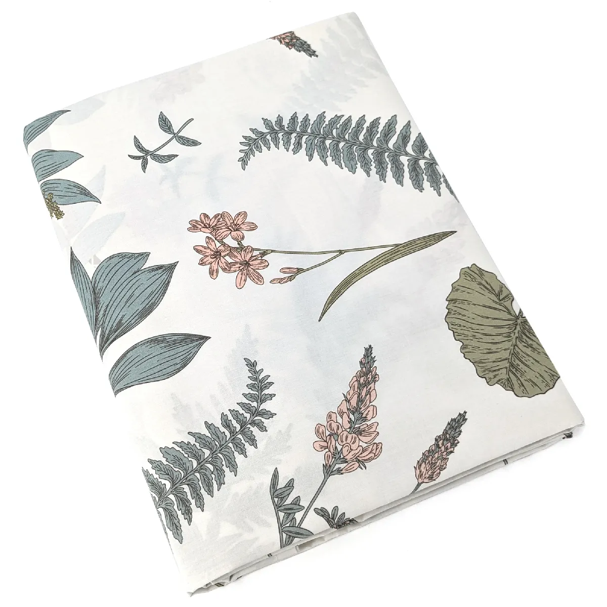 Drap Plat 280x310 Cm 100% Percale De Coton Féérie Blanc Sauge