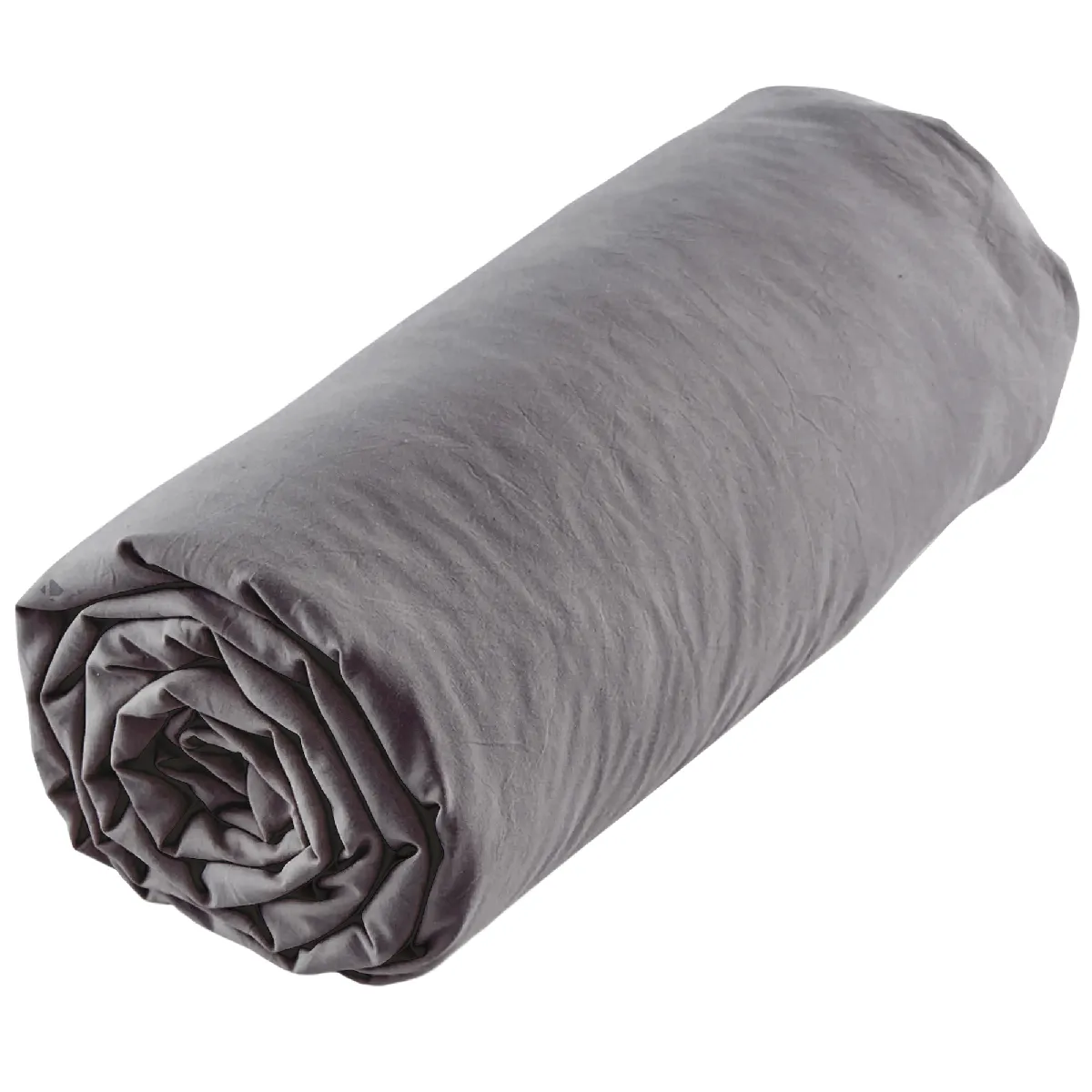 Drap Housse Uni 140x190 Cm Mila Polyester Micro Lavée Gris Anthracite