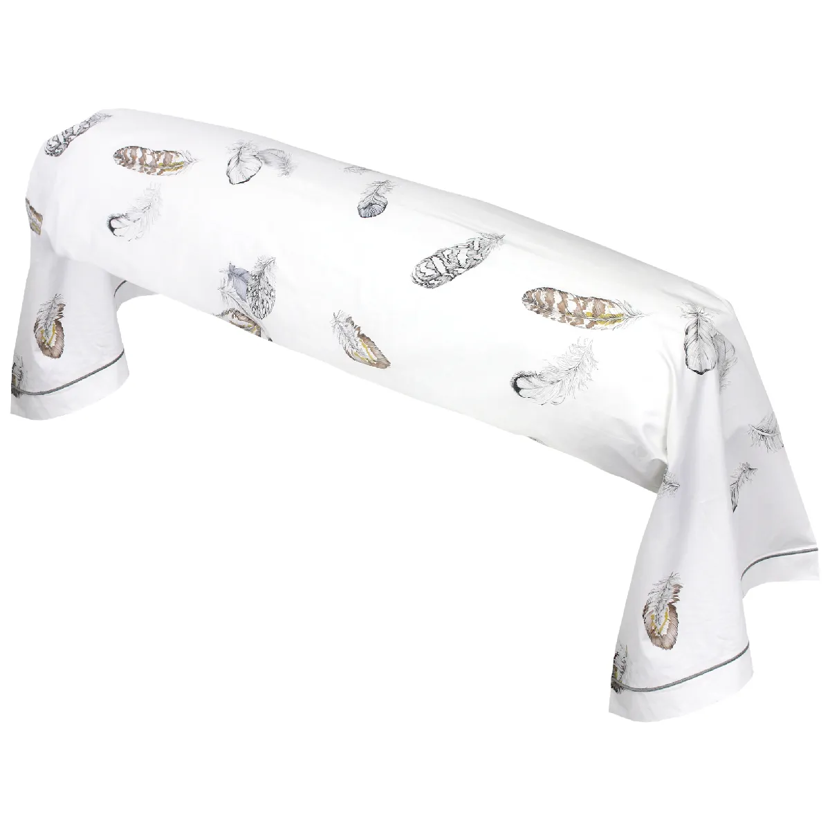 Taie De Traversin 240x43 Cm Percale Pur Coton Plumes