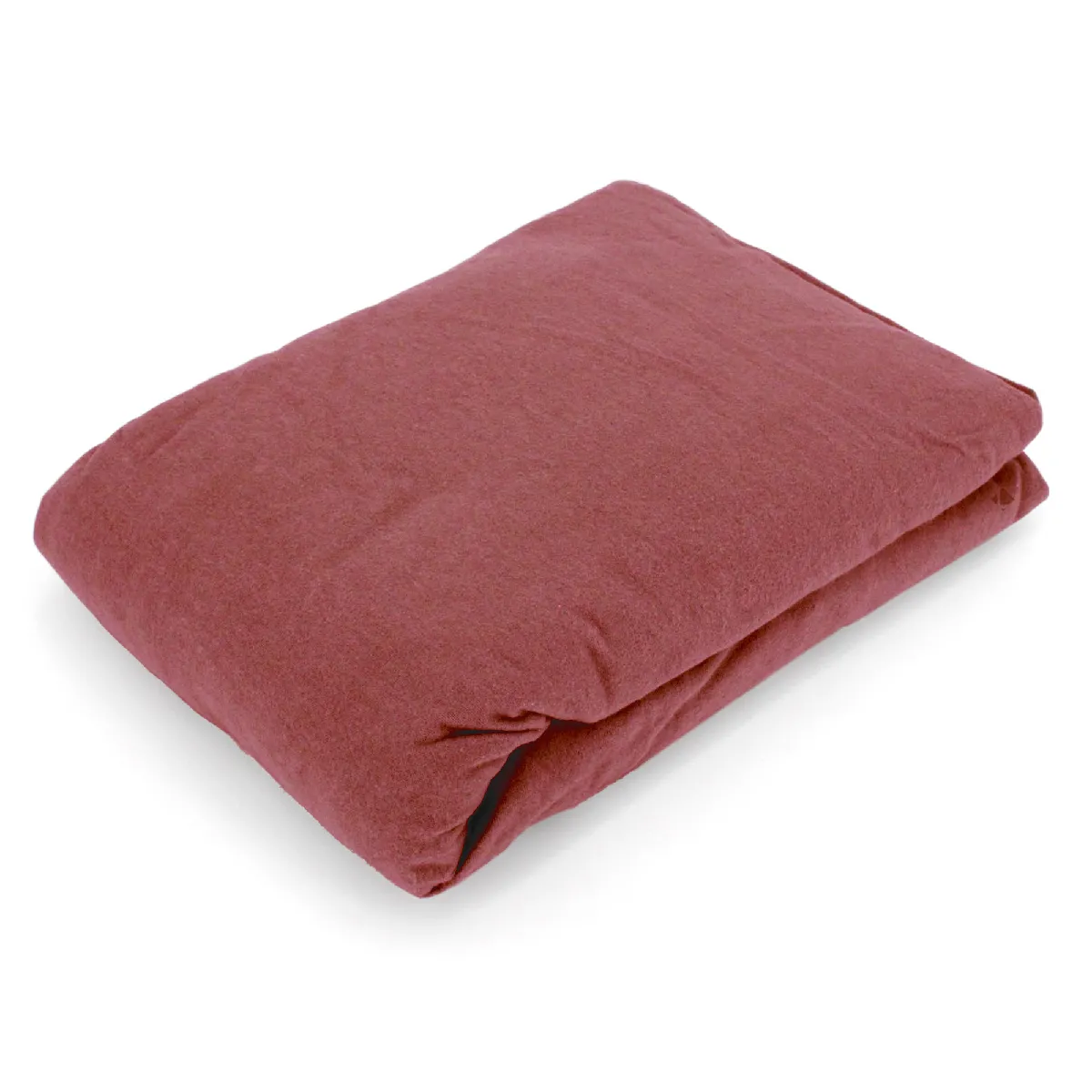 Drap Housse Flanelle Unie 160x200 Cm Coton Wales Rouge Tomette