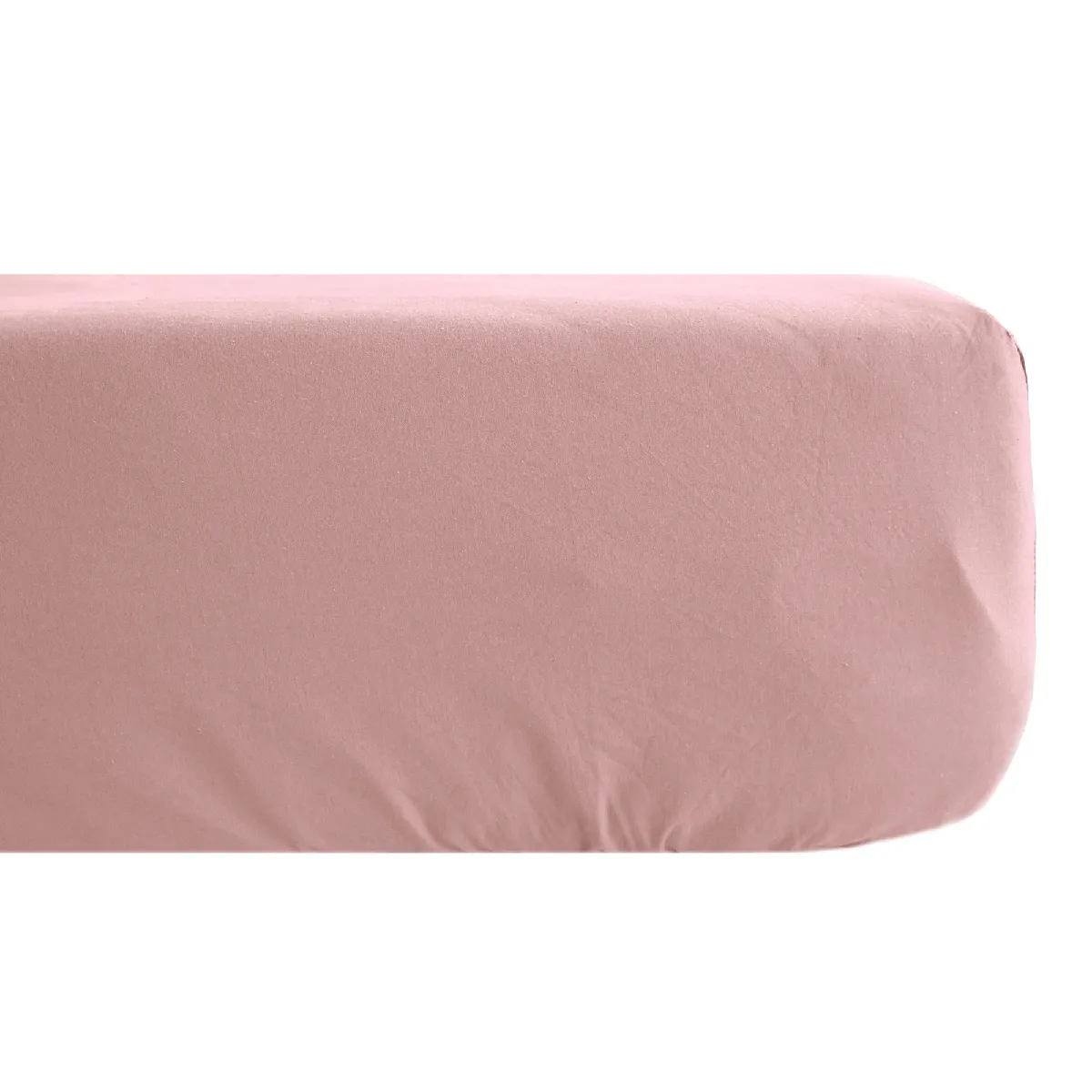 Drap Housse Lin Et Coton 160x200 Cm Mousseline De Coton Opera Rose