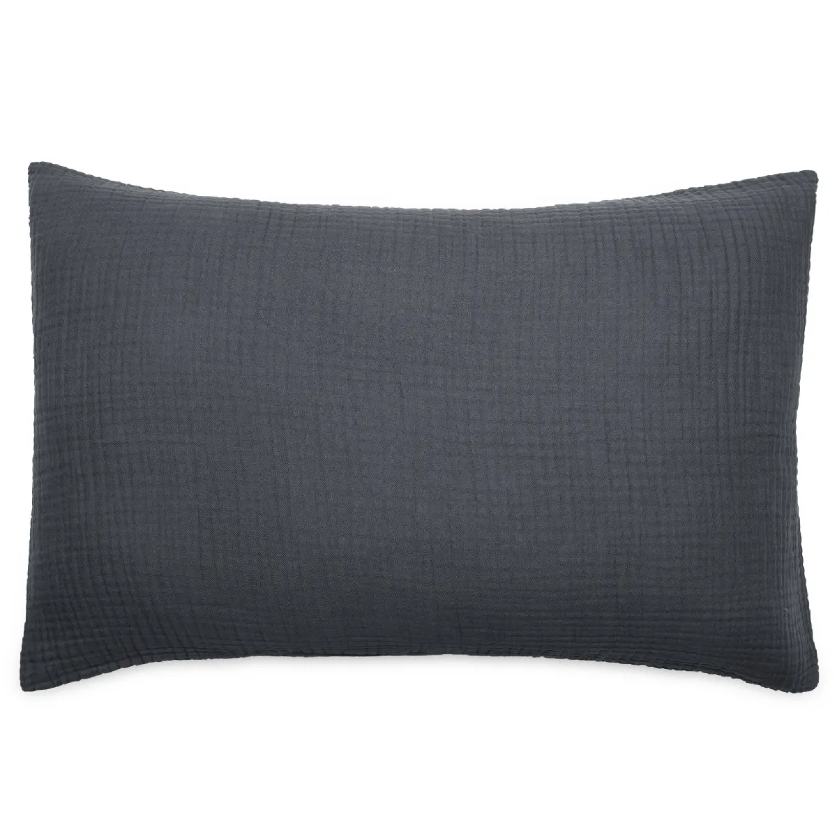 Housse De Coussin 40x60 Cm Coton Collection Paros Noir Caviar