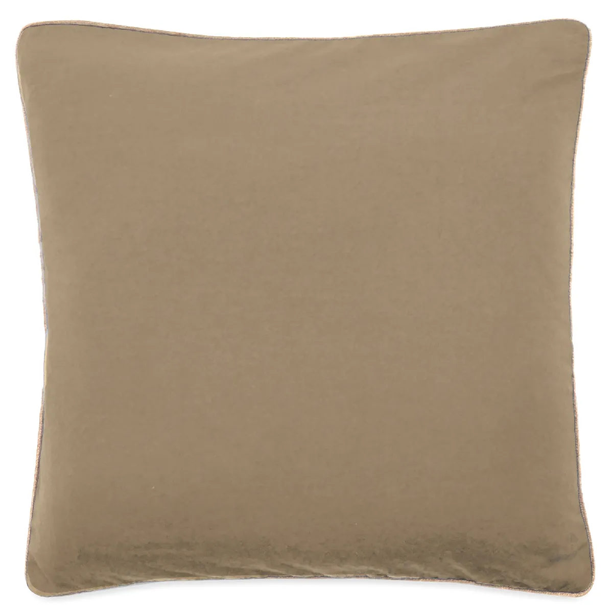Housse de coussin coton fil teint 45x45 cm HONO DÉCO marron camel