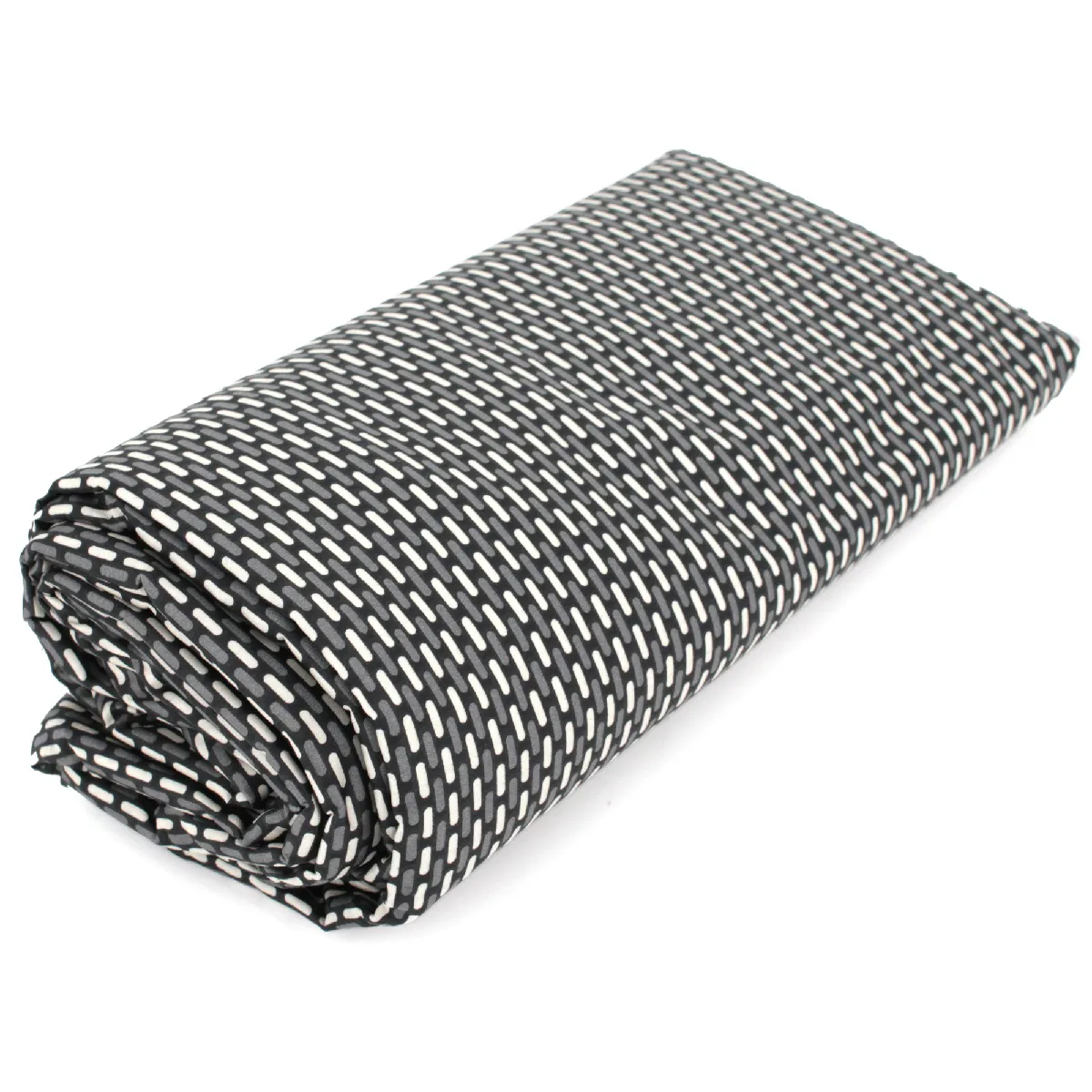 Drap Housse Imprimé 140x190 Cm Bonnet 30 Cm Satin De Coton Enzo Noir