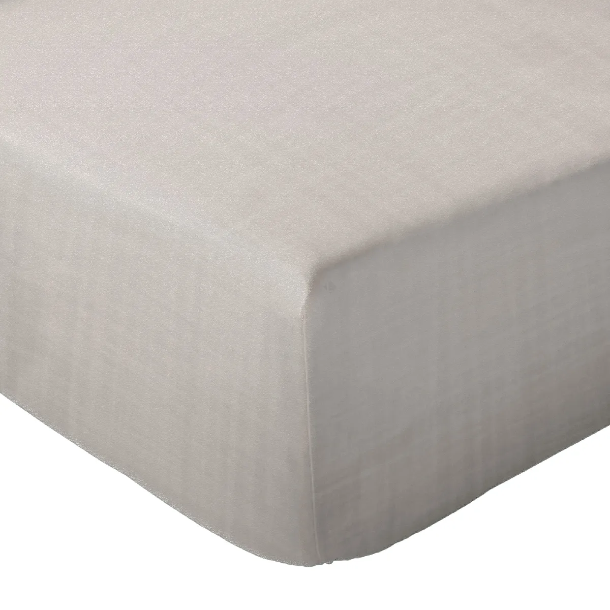 Drap Housse Milos Mousseline De Coton 160x200 Cm Bonnet 30 Cm Uni Beige Ficelle