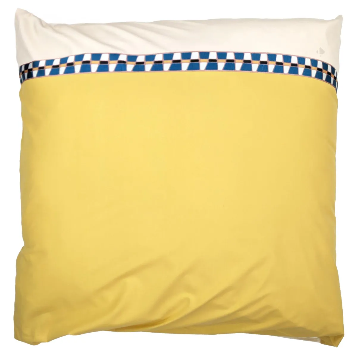 Taie D'oreiller Bicolore 65x65 Cm Percale Coton Romy Ambre