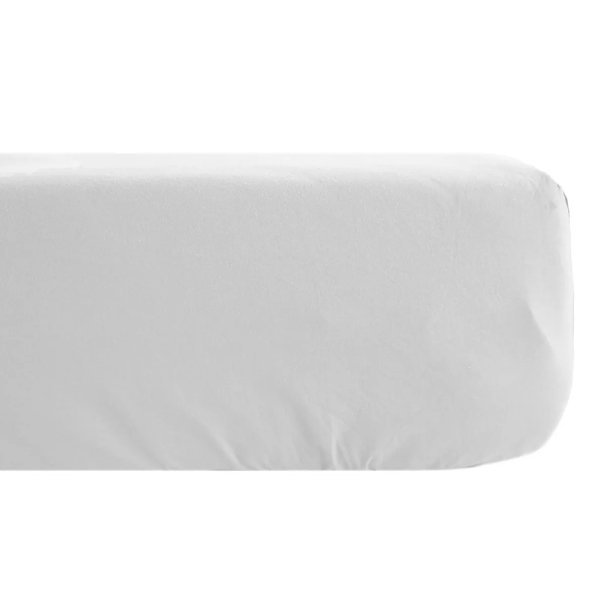 Drap Housse 140x190 Cm Mousseline De Coton Opera Blanc Neige