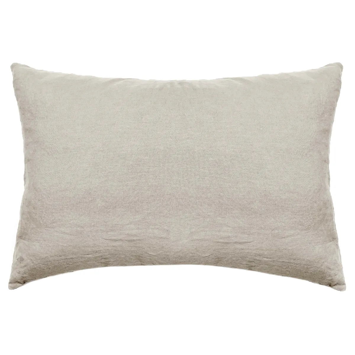 Taie D'oreiller Palace Pur Coton Lavé 50x70 Cm Uni Beige Lin