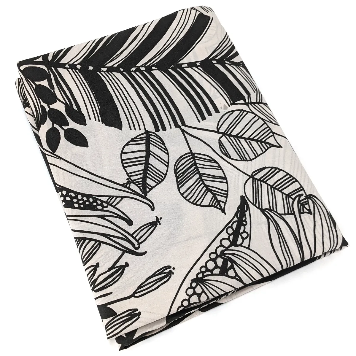 Drap Plat 280x325 Cm Percale De Coton Alba Beige/noir