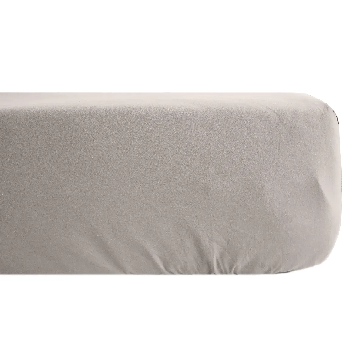 Drap Housse Uni 200x200 Cm Bonnet 40 Cm Percale De Coton Manoir Gris Cendre