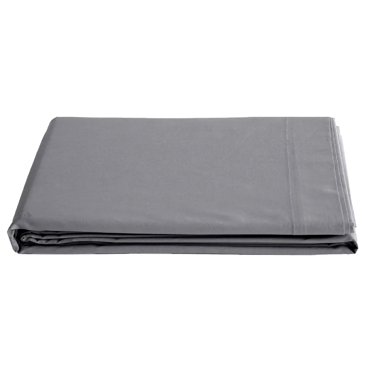 Drap Plat 270x300 Cm Percale De Coton Manoir Gris Ardoise