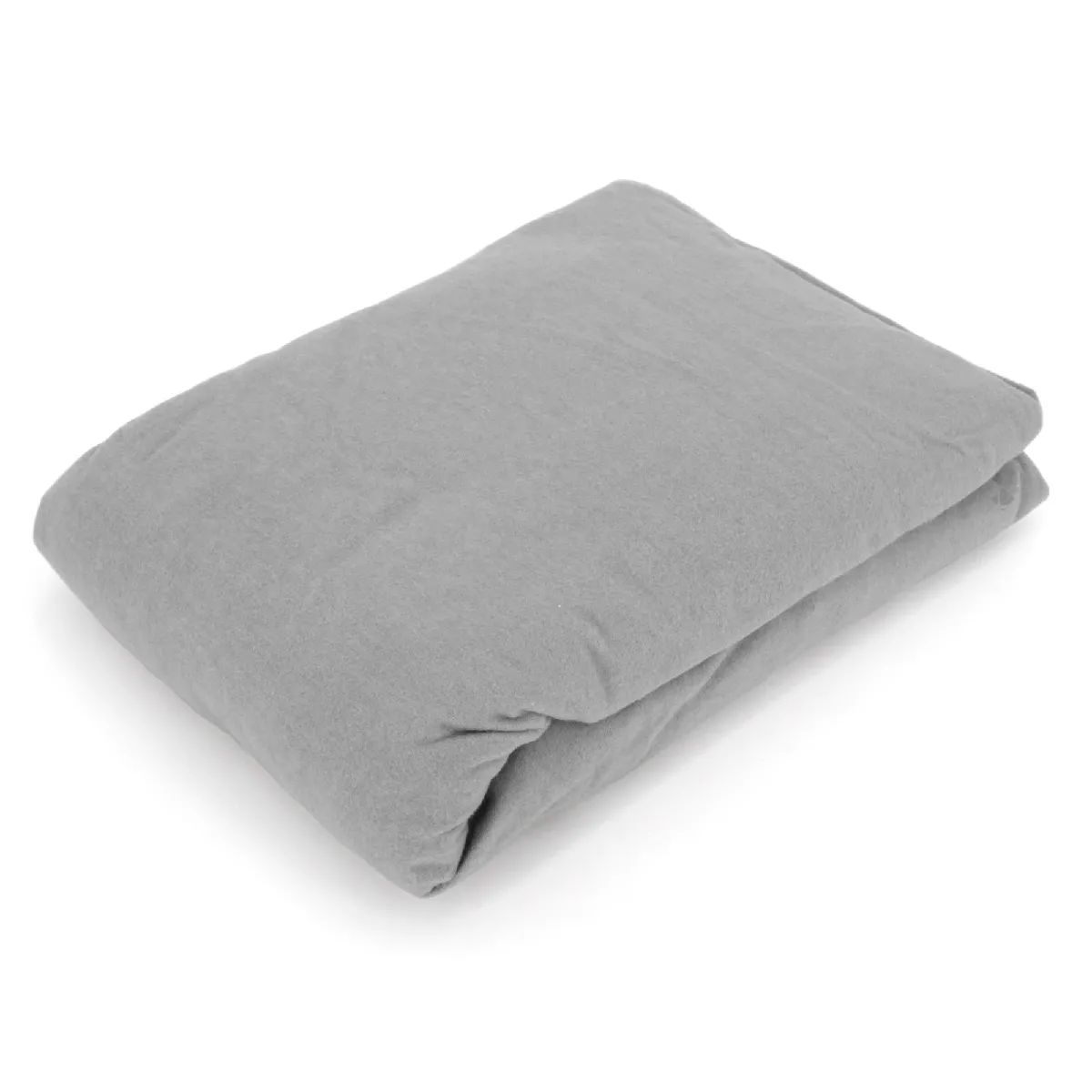 Drap Housse Flanelle Unie 160x200 Cm Coton Wales Gris Souris