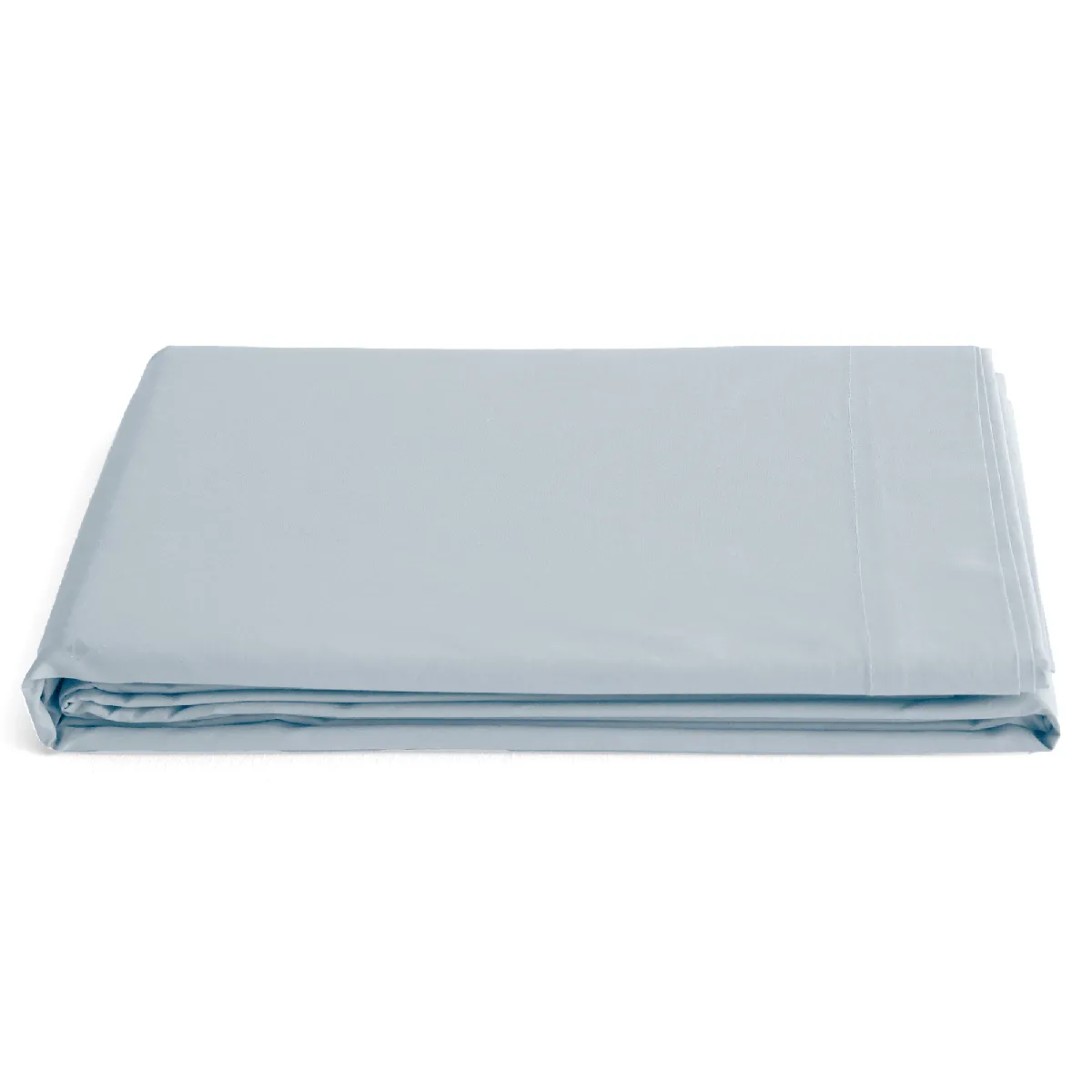 Drap Plat 240x300 Cm Percale De Coton Manoir Bleu Glacier