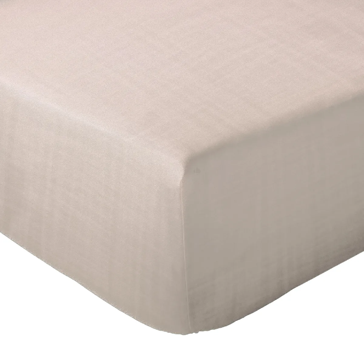 Drap Housse Milos Mousseline De Coton 140x200 Cm Bonnet 30 Cm Uni Beige Naturel