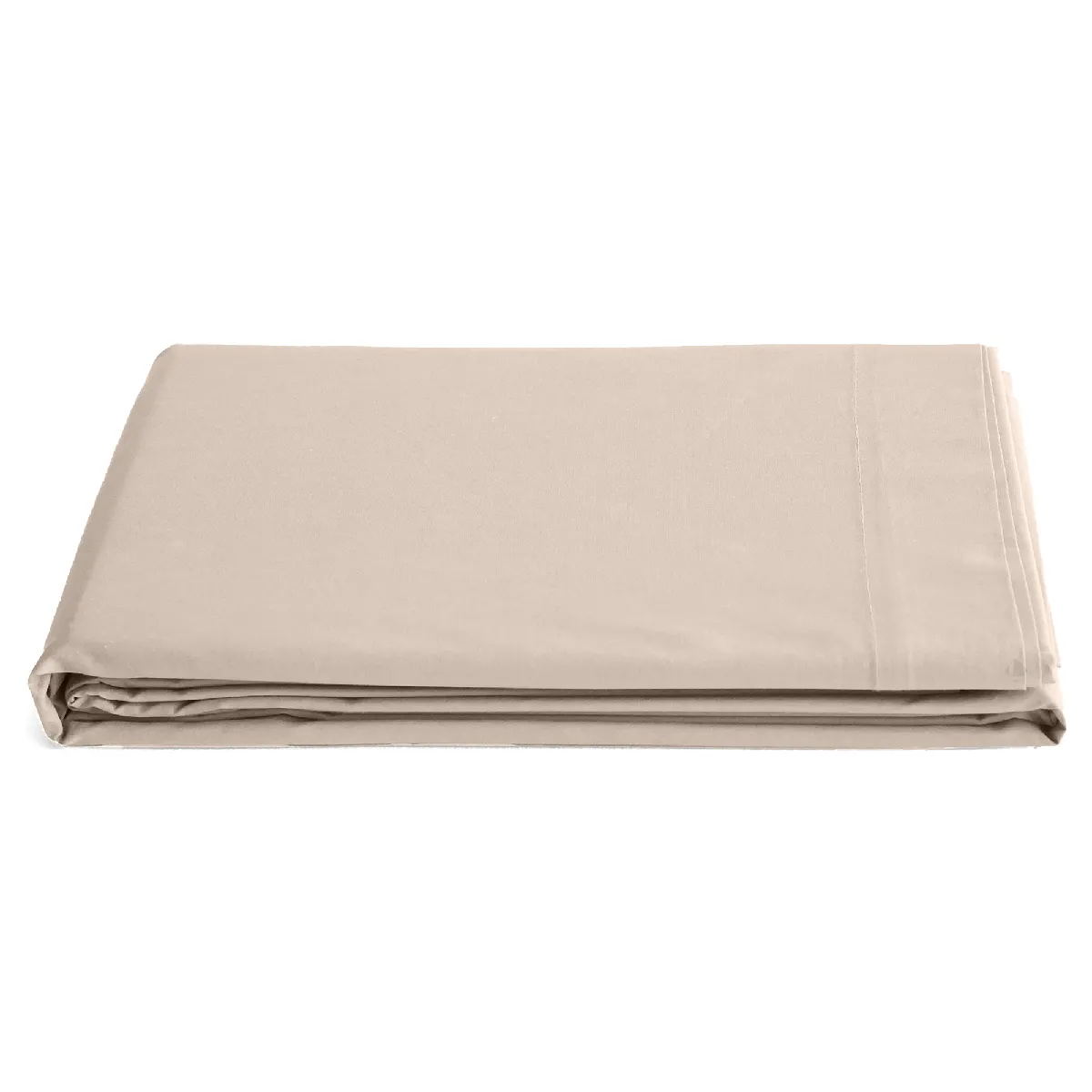 Drap Plat 180x290 Cm Percale De Coton Manoir Beige Lin