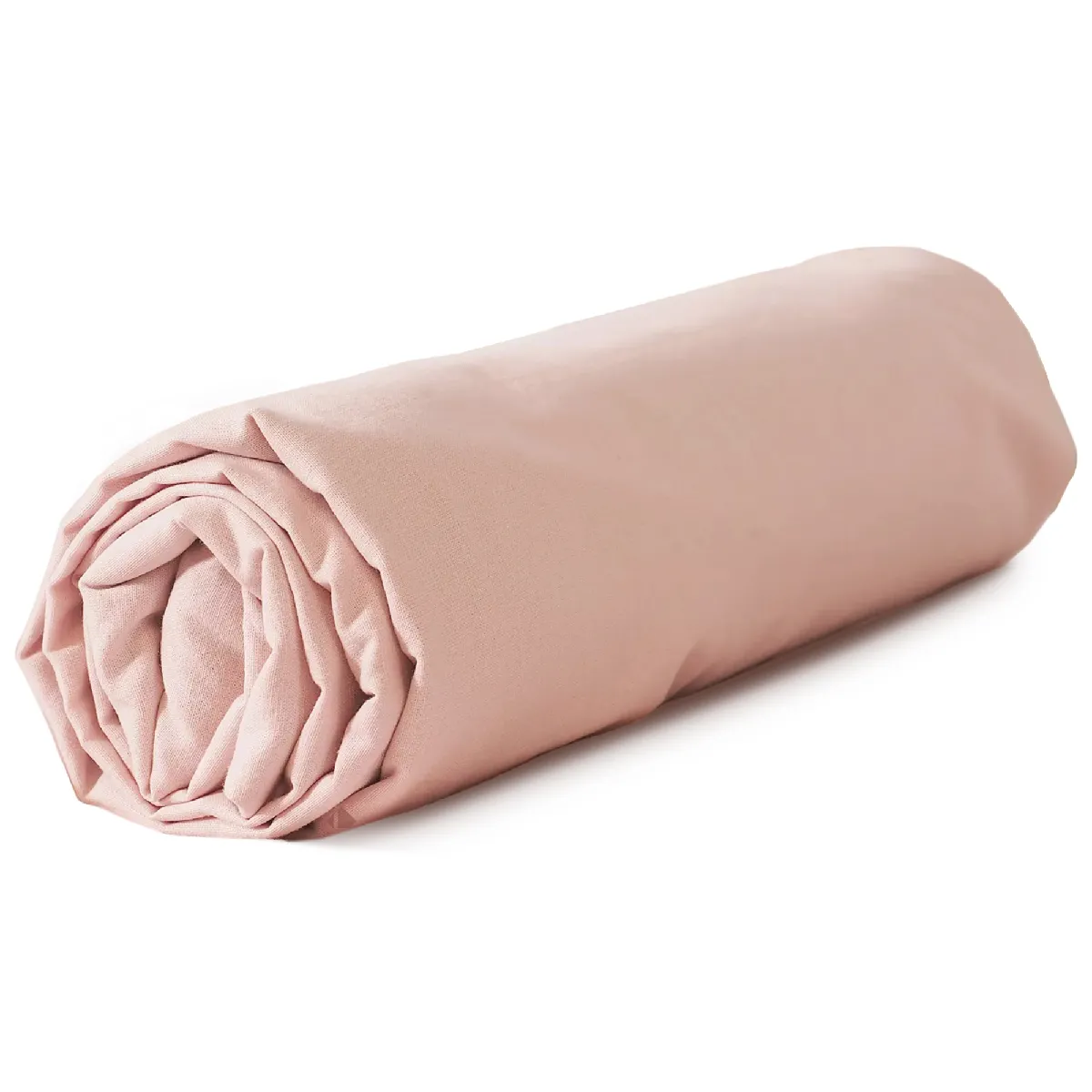 Drap Housse 160x200 Cm Coton Lavé Lino Rose Nude