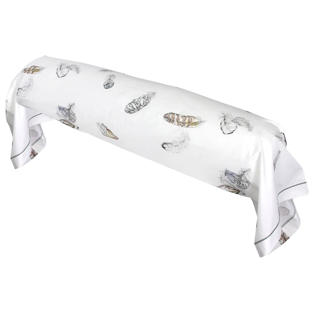 Taie De Traversin 140x43 Cm Percale Pur Coton Plumes