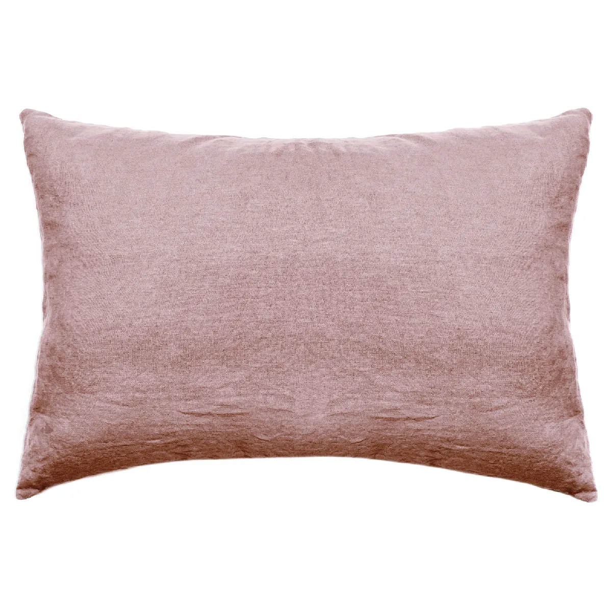 Taie D'oreiller Palace Pur Coton Lavé 50x70 Cm Uni Rose